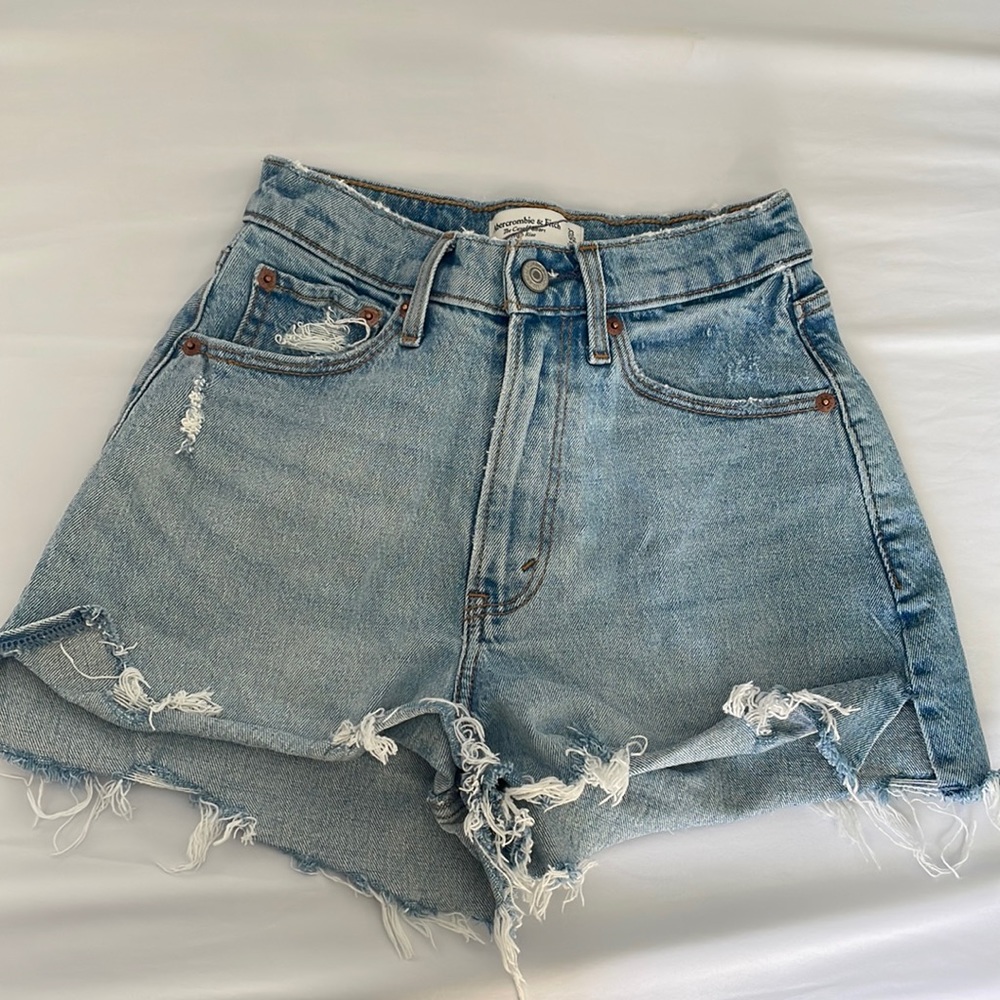Abercrombie and Fitch high rise cut off shorts